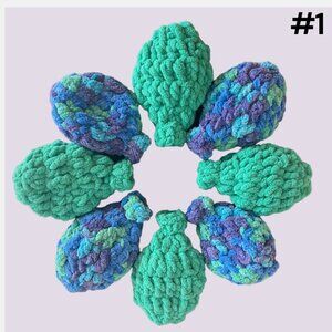Crochet Water Balloons Reusable Handmade‎ Pool Toy Game Latex Free (Set of 8)